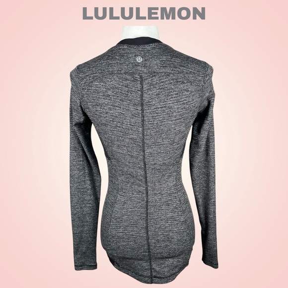 Lululemon | Base Runner Long Sleeve Heathered Black/Black Top - Picture 4 of 6
